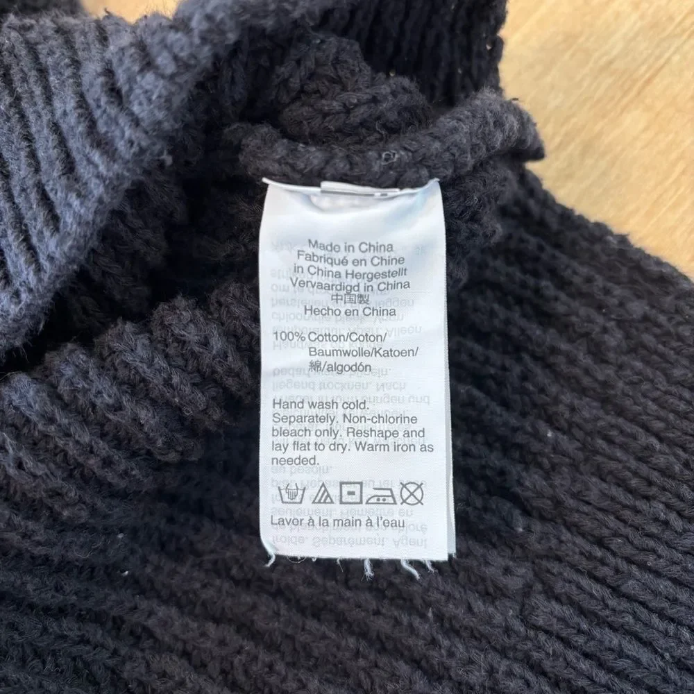 MADEWELL Balloon Sleeve Pullover Crew Neck Chunky Knit Sweater Top XS